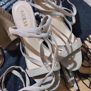 GUESS Women's Tan Strappy Sandals